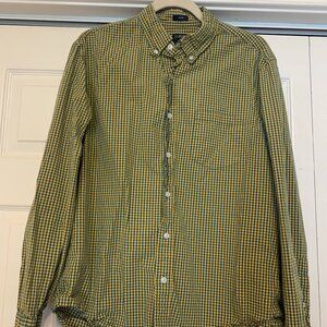 Men's J Crew Long Sleeve Button Down Slim Fit Flex Washed Large shirt